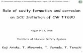 Role of cavity formation and corrosion on SCC Initiation ...
