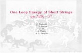 One Loop Energy of Short Strings