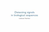 Detecting signals in biological sequences