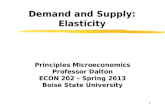 Demand and Supply: Elasticity