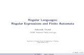 Regular Languages: Regular Expressions and Finite Automata supratik/courses/cs208/spr13/ashutosh... 