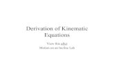 Derivation Kinematic Eqns