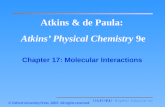 Atkins & de Paula: Atkinsâ€™ Physical Chemistry 9e Chapter 17: Molecular Interactions