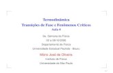 Termodin¢mica Transi§µes de Fase e Fen´menos Cr­ oliveira/   Transi§µes de Fase e