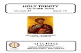 HOLY TRINITYh  Official Publication of Holy Trinity Greek Orthodox Church 808 N. Broom Street, Wilmington, Delaware 19806 / Telephone: (302) 654-4446 Fax: (302) 654-4204