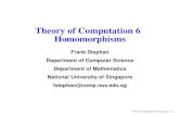 Theory of Computation 6 Homomorphisms - NUS fstephan/   Theory of Computation 6 Homomorphisms Frank
