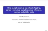 One-sample normal hypothesis Testing, paired t normal hypothesis Testing, paired t-test, two-sample