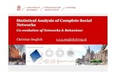 Statistical Analysis of Complete Social snijders/siena/Networ   Statistical