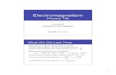 Electromagnetism - Harvard morii/phys15b/lectures/   1 Electromagnetism Physics 15b Lecture