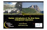 Nuclear Astrophysics at the Gran Sasso Underground .Gas target + BGO summing ... 12C 13N p,³ ²-13C