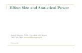 Effect Size and Statistical Power - University of .Effect Size and Statistical Power Joseph Stevens,