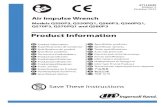Product Information, Air Impulse Wrench, QS50P3, QS50PQ1 ... de la herramienta en su entrada. Vac­e