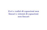 Zeri e radici di equazioni non lineari e sistemi di ...