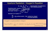 Aperture Radiation: Huygenâ€™s Equation .Cylindrical Parabola. Spherical Reflector Antennas Variable-pitch