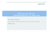 Defining my values | 4people matters 2015