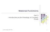 Material Functions Part 3 Introduction to the Rheology of Complex Fluids Dr Aldo Acevedo - ERC SOPS1