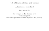 4.5 â€“ Graphs of Sine and Cosine A function is periodic if f(x + np) = f(x) for every x in the domain of f, every integer n, and some positive number p