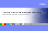 © 2011 IBM Corporation Enabling â€End-to-Endâ€™ Customer Assurance Beyond network and service assurance
