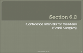 Confidence Intervals for the Mean (Small Samples) 1 Larson/Farber 4th ed