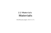 2.2 Materials Materials Breithaupt pages 162 to 171