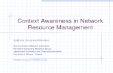 Context Awareness in Network Resource Management