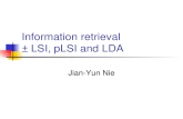 Information retrieval  â€“ LSI, pLSI and LDA