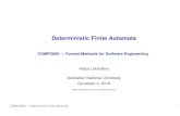 Deterministic Finite Automata - Research School of ... Deterministic Finite Automata COMP2600 â€”