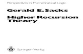 Gerald E Sacks Higher Recursion Theory - lost- ... Gerald E. Sacks Higher Recursion Theory Springer-Verlag