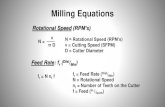 Milling Equations - Montana State  ¢  Milling Equations Machining Time : Peripheral Milling