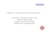 Chapter 22: Type Reconstruction (Type Inference) Chapter 22: Type Reconstruction (Type Inference) Calculating