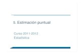 Curso 2011-2012 Estad£­stica - Estimaci£³n puntual 5 Histograma para Espesor Espesor f r e c u e n c