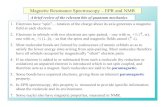 Magnetic Resonance Spectroscopy ¢â‚¬â€œ EPR and Magnetic Resonance Spectroscopy ¢â‚¬â€œ EPR and NMR 1. Electrons