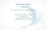 Numerical Analysis - 10th ed R L Burden, J D Faires, and A ... R L Burden, J D Faires, and A M Burden