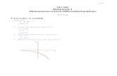 MA 303 Homework 1 (Homogeneous Linear Differential MA 303 Homework 1 (Homogeneous Linear Differential