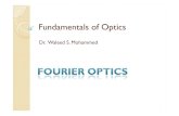 Fundamentals of Spherical lens and Fourier optics Consider a spherical lens of radius R and thickness