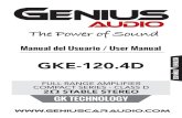 Manual AMP GKE-1204D ... Thank you for choosing Genius Audio amplifiers for your vehicle. You've had