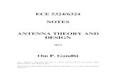 ECE 5324/6324 NOTES ANTENNA THEORY AND DESIGN ece5324/total.pdf¢  ECE 5324/6324 . NOTES . ANTENNA THEORY