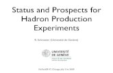 Status and Prospects for Hadron Production Experiments Motivations 3 resulting ®½®¼ ¯¬â€ux @ 550m detector