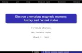 Electron anomalous magnetic moment: history and current    Goudsmit