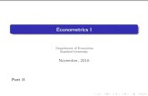 Econometrics I - Stanford University doubleh/eco270/ ¢  2016-11-16¢  Econometrics
