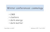 CMB clusters dark energy dark Winter conferences: cosmology ¢â‚¬¢ CMB ¢â‚¬¢ clusters ¢â‚¬¢ dark energy ¢â‚¬¢