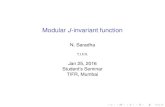 Modular J-invariant function - Tata Institute of mathstud/seminar/events/2016-01-25... 2016/01/25 ¢ 