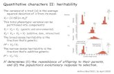Quantitative characters II: heritability rogers/ant5221/lecture/QTs2.pdf¢  Quantitative characters II: