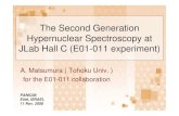 The Second Generation Hypernuclear Spectroscopy at JLab ... The Second Generation Hypernuclear Spectroscopy