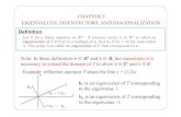 EIGENVALUES, EIGENVECTORS, AND EIGENVALUES, EIGENVECTORS, AND DIAGONALIZATION Note: In these definitions