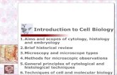 INTRODUCTION TO CELL BIOLOGY - IntroductiontoCell Biology 1.Aims and scopes of cytology, histology and