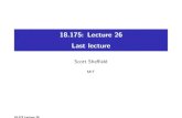18.175: Lecture 26 .1in Last lecture - Mathematics sheffield/2016175/ ¢  18.175: Lecture 26 Last lecture