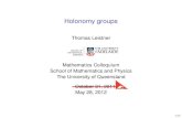 Holonomy groups - University of IHolonomy groups encode geometric information IInformation about solutions