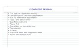 GCRC Hypothesis Testing - UC Davis Health A convention is to set ®± = .05 (5%). Power 1 - ®² ®² = Pr