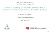 A suite of boundary conditions for the simulation of ... OpenFOAM implementation Boundary conditions